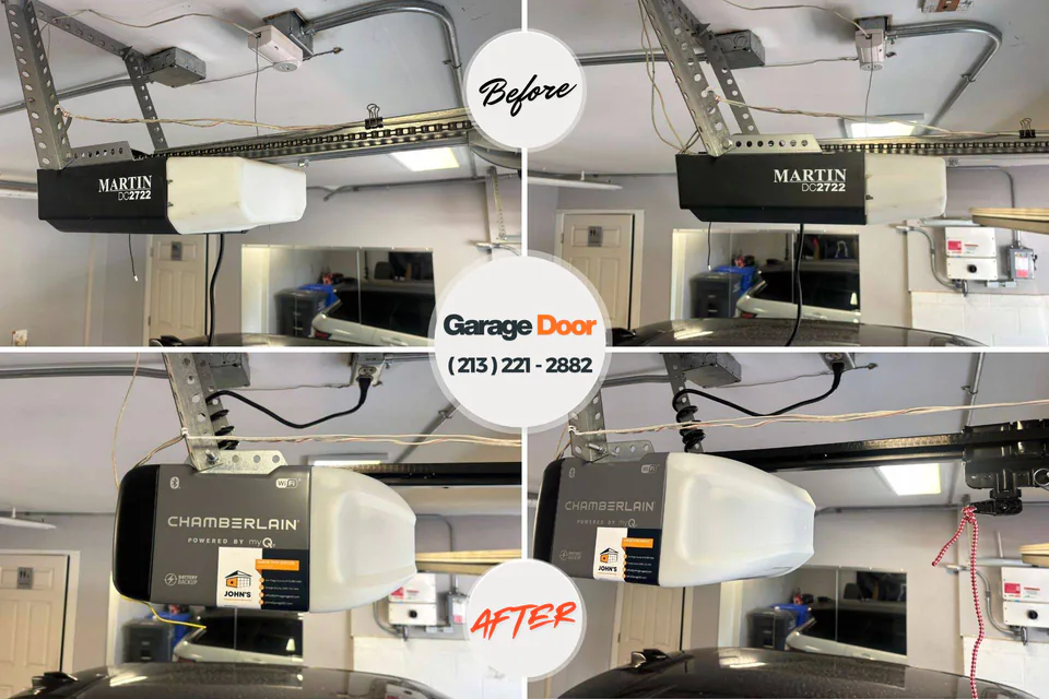 Before and after: garage door repair Silver Creek, NY